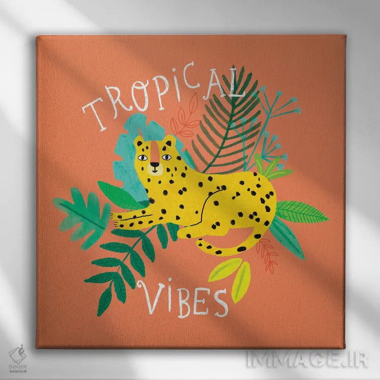 تابلو کاملاً گرمسیری روزمره ۲ اثر لیزا بارلو - نمای روبهرو روی دیوار