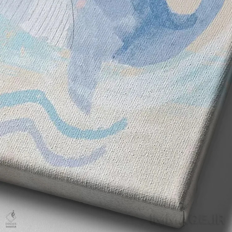 تابلو زیر دریا روزمره ۱ اثر لیزا بارلو - نمای نزدیک بافت بوم