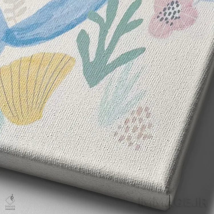 تابلو زیر دریا روزمره ۳ اثر لیزا بارلو - نمای نزدیک بافت بوم