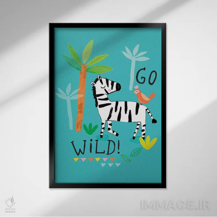 تابلو کاملاً گرمسیری روزمره ۳ اثر لیزا بارلو - نمای قابدار مشکی