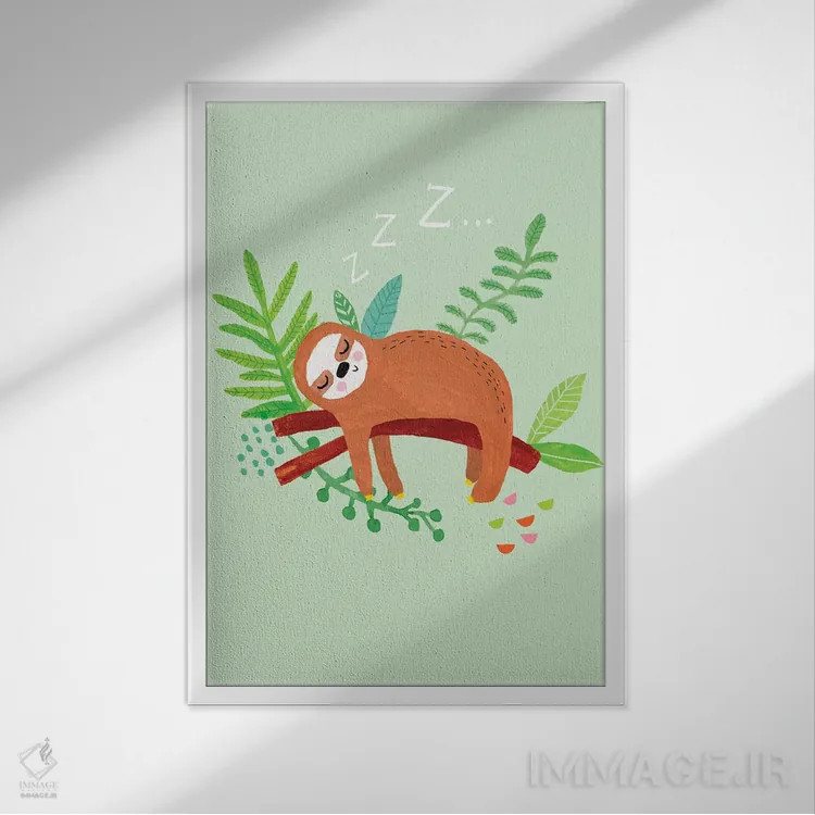 تابلو کاملاً گرمسیری روزمره ۴ اثر لیزا بارلو - نمای قابدار سفید