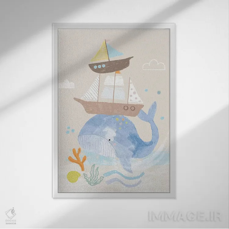 تابلو زیر دریا روزمره ۱ اثر لیزا بارلو - نمای قابدار سفید