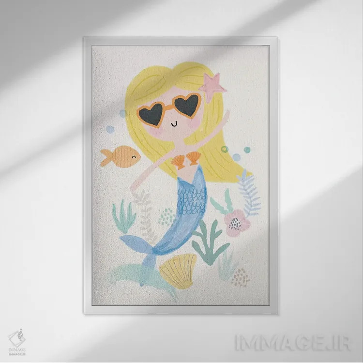 تابلو زیر دریا روزمره ۳ اثر لیزا بارلو - نمای قابدار سفید