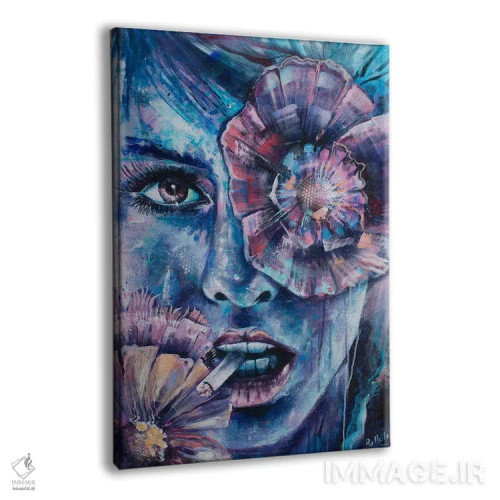 تابلو شقایق دریایی اثر بلول آرت - نمای پرسپکتیو محصول