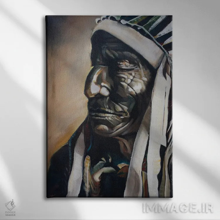 تابلو گوزن سریع اثر بلول آرت - نمای روبهرو روی دیوار