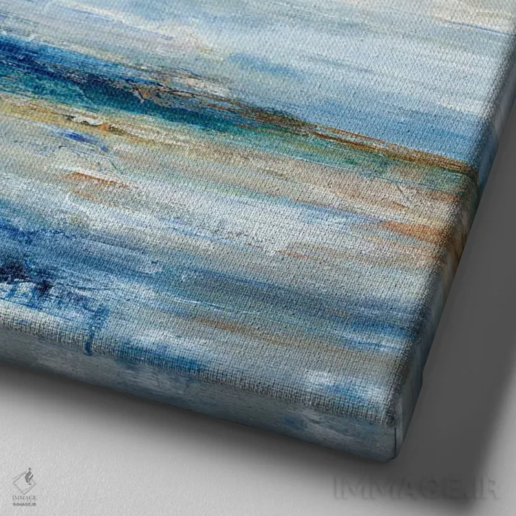 تابلو قطرهٔ آبی اثر بلیکلی برینگ - نمای نزدیک بافت بوم