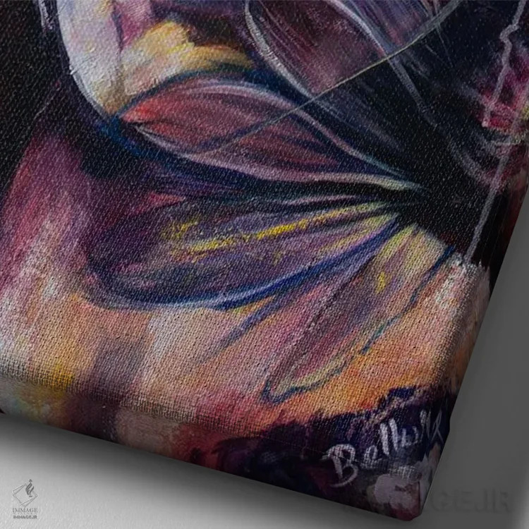 تابلو منشاء اثر بلول آرت - نمای نزدیک بافت بوم