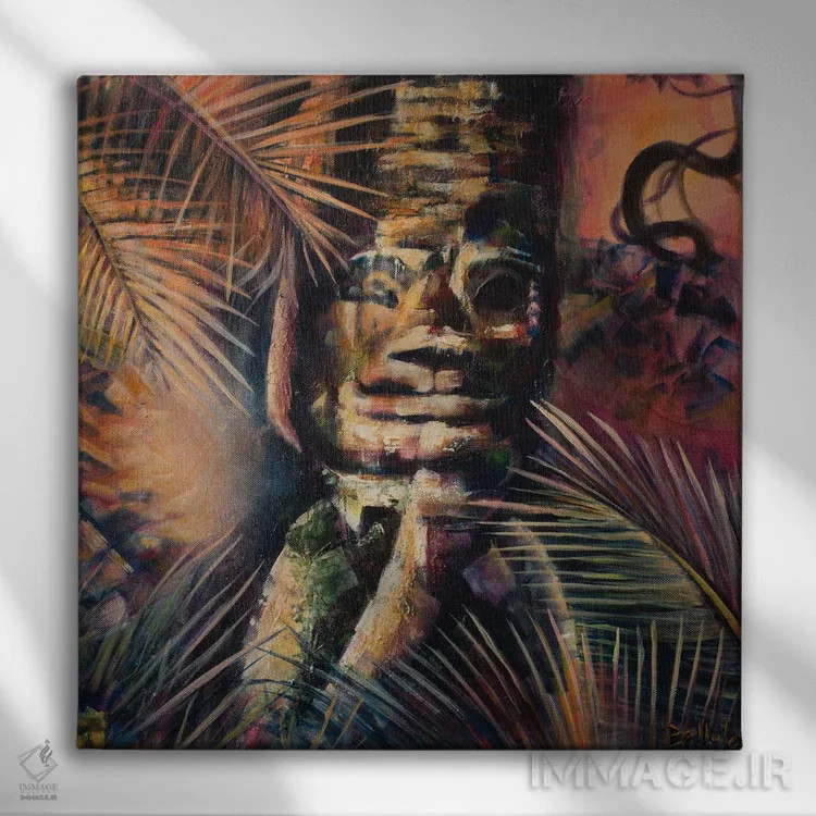 تابلو توتم II اثر بلول آرت - نمای روبهرو روی دیوار