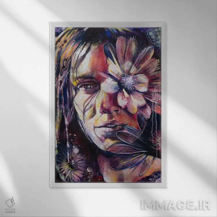 تابلو منشاء اثر بلول آرت - نمای قابدار سفید