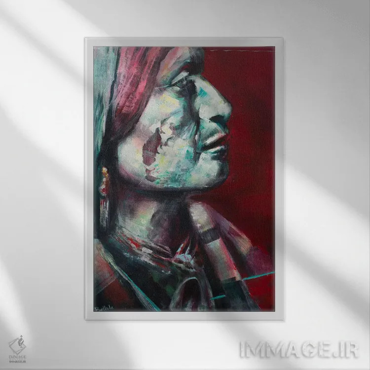 تابلو جیکاریا (قبیله سرخپوستان) اثر بلول آرت - نمای قابدار سفید