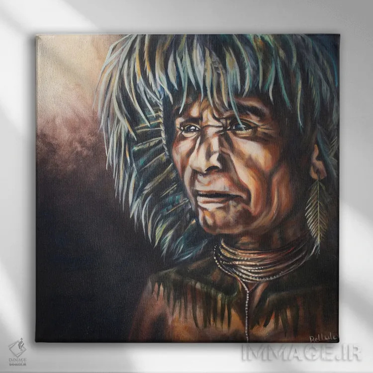 تابلو ملکه اثر بلول آرت - نمای روبهرو روی دیوار