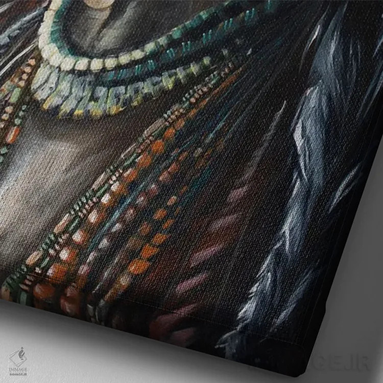 تابلو هوملا (نام مکان/منطقه) اثر بلول آرت - نمای نزدیک بافت بوم