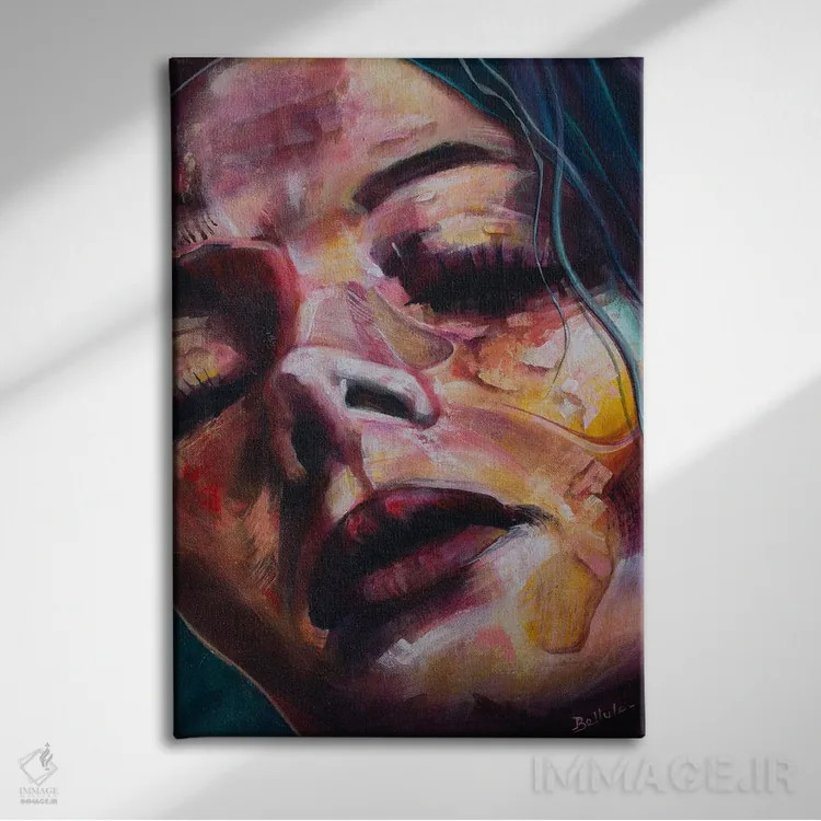 تابلو خواببین اثر بلول آرت - نمای روبهرو روی دیوار