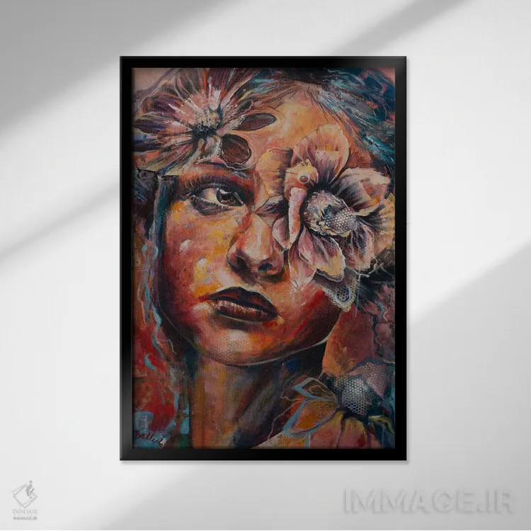 تابلو امید اثر بلول آرت - نمای قابدار مشکی