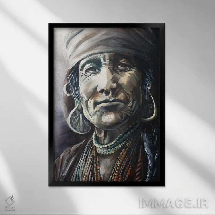 تابلو هوملا (نام مکان/منطقه) اثر بلول آرت - نمای قابدار مشکی