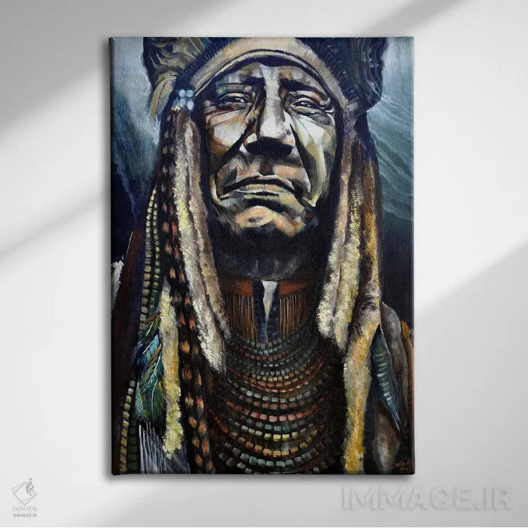 تابلو درخت تنها اثر بلول آرت - نمای روبهرو روی دیوار