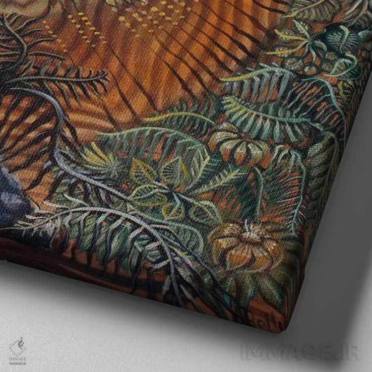 تابلو ماتیبراما (نام خاص) اثر بلول آرت - نمای نزدیک بافت بوم