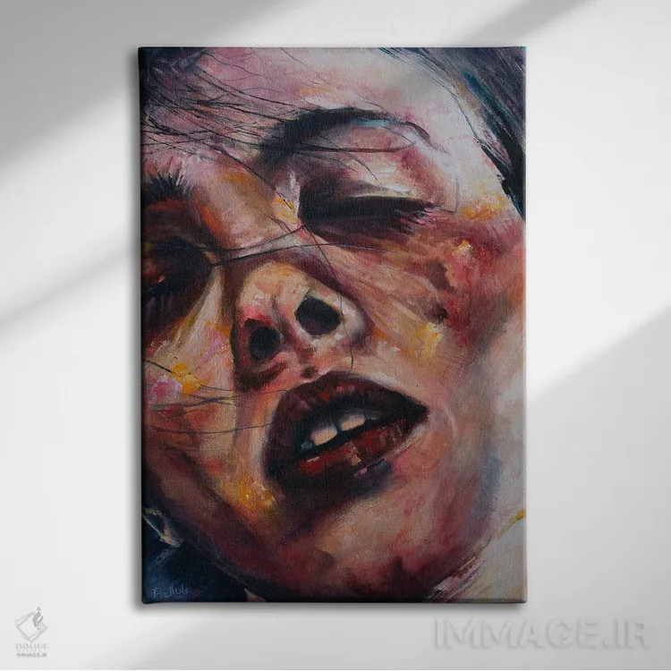 تابلو وجد (شور) اثر بلول آرت - نمای روبهرو روی دیوار