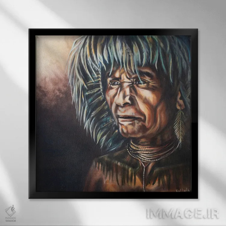 تابلو ملکه اثر بلول آرت - نمای قابدار مشکی