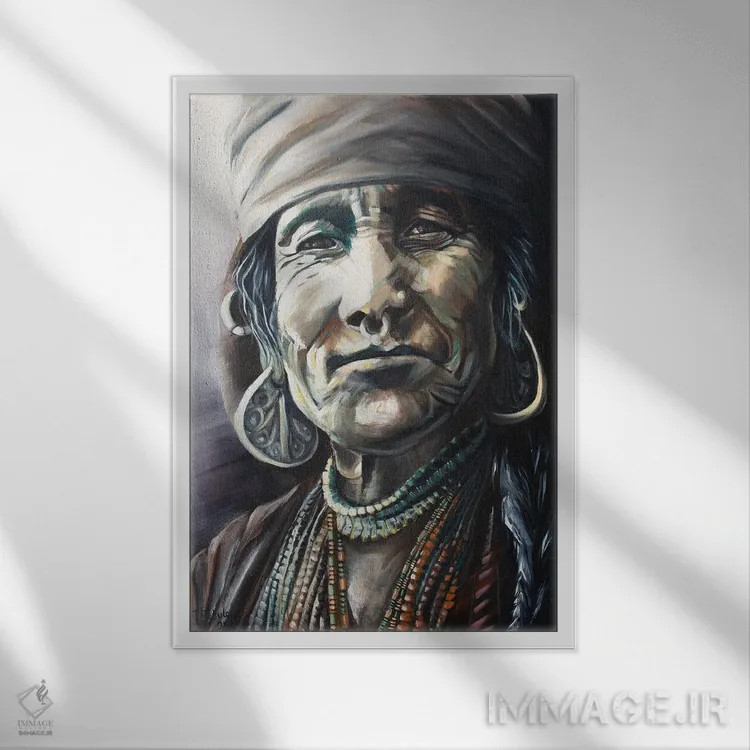 تابلو هوملا (نام مکان/منطقه) اثر بلول آرت - نمای قابدار سفید