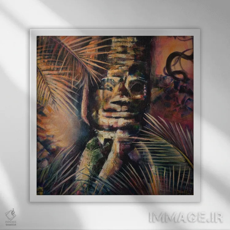 تابلو توتم II اثر بلول آرت - نمای قابدار سفید