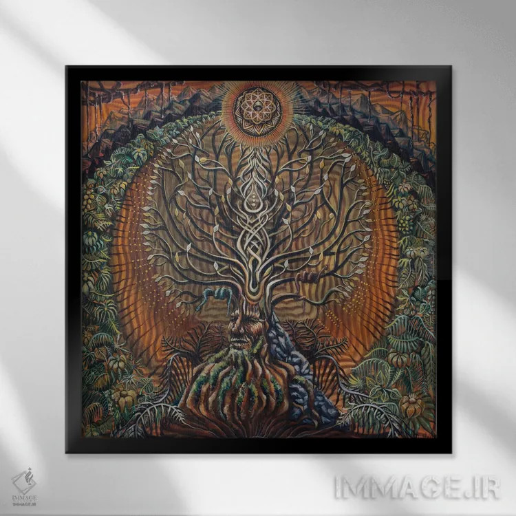 تابلو ماتیبراما (نام خاص) اثر بلول آرت - نمای قابدار مشکی