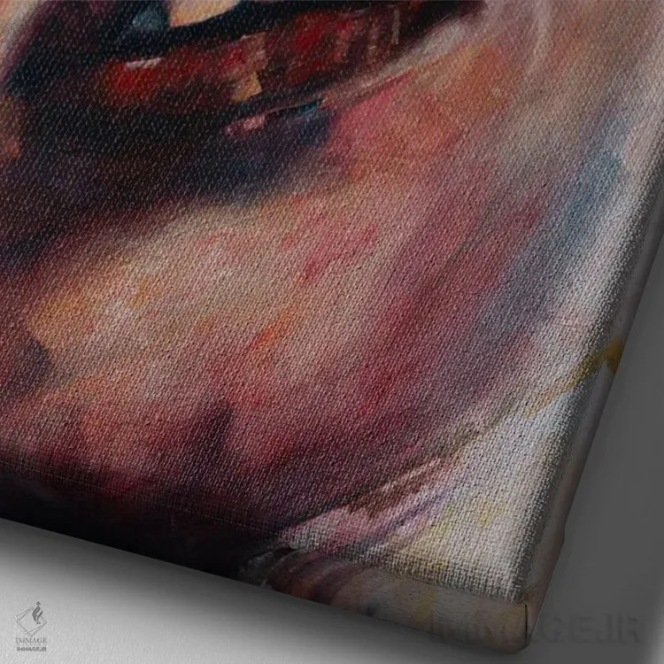 تابلو وجد (شور) اثر بلول آرت - نمای نزدیک بافت بوم