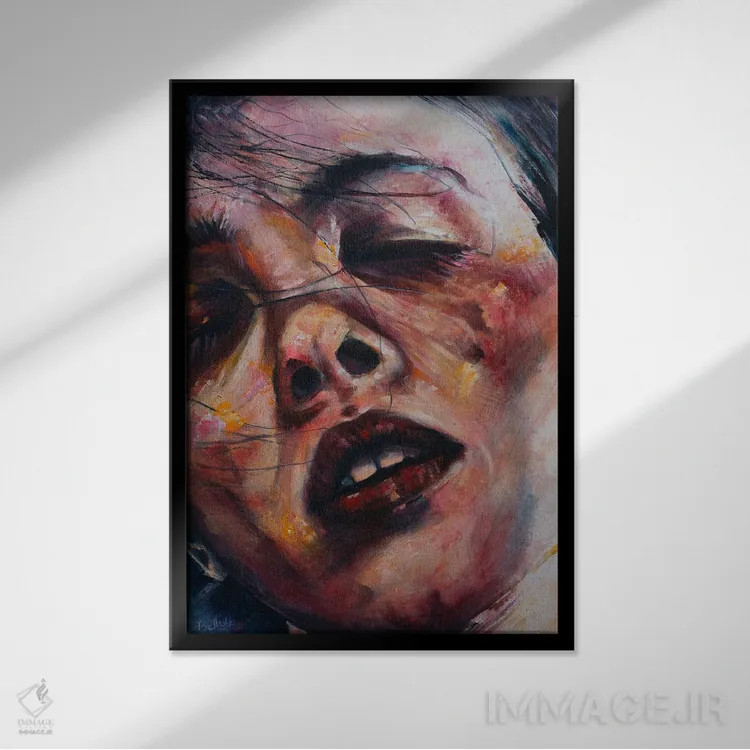 تابلو وجد (شور) اثر بلول آرت - نمای قابدار مشکی