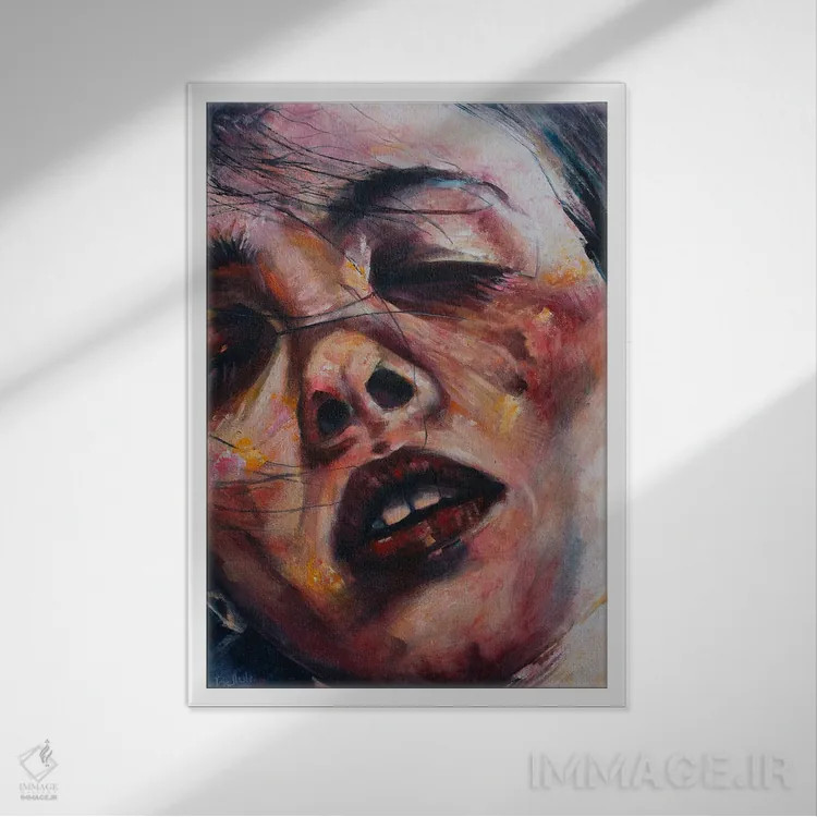 تابلو وجد (شور) اثر بلول آرت - نمای قابدار سفید