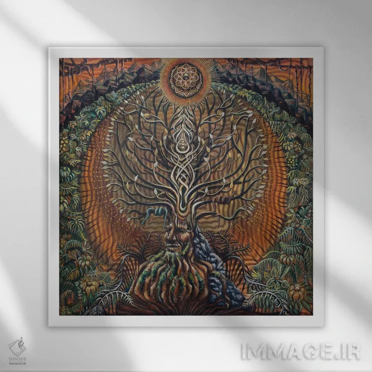 تابلو ماتیبراما (نام خاص) اثر بلول آرت - نمای قابدار سفید