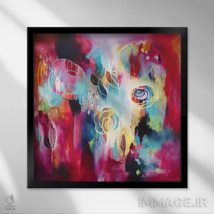 تابلو رویای بهار اثر برندا مانگالور - نمای قابدار مشکی