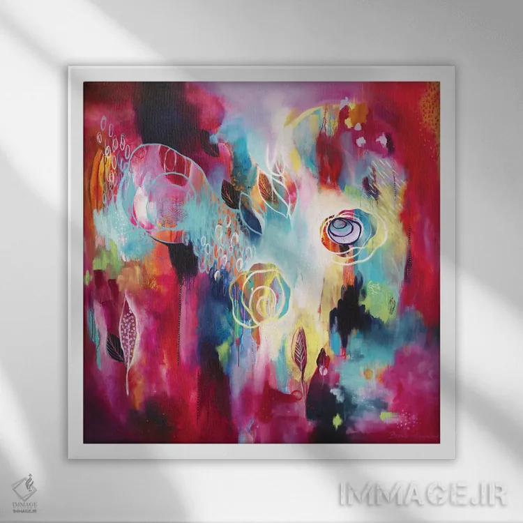 تابلو رویای بهار اثر برندا مانگالور - نمای قابدار سفید