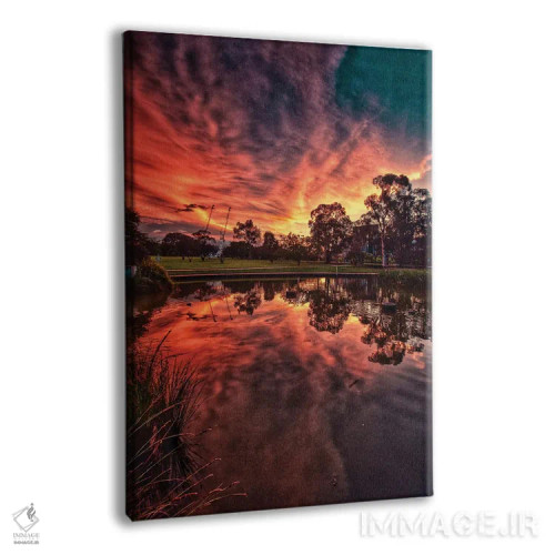 تابلو دریاچهٔ غروب اثر بن مولدر - نمای پرسپکتیو محصول