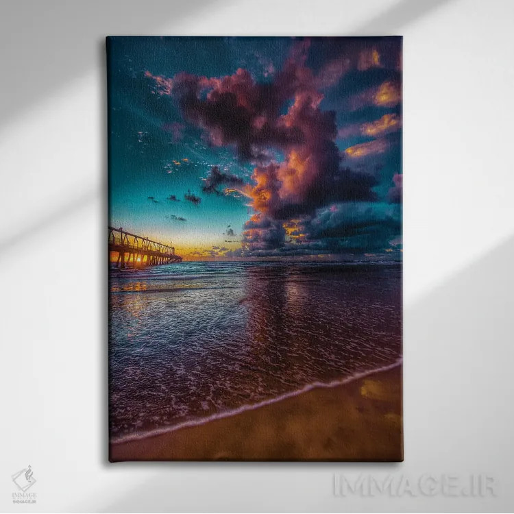 تابلو طلوع اسکله اثر بن مولدر - نمای روبهرو روی دیوار