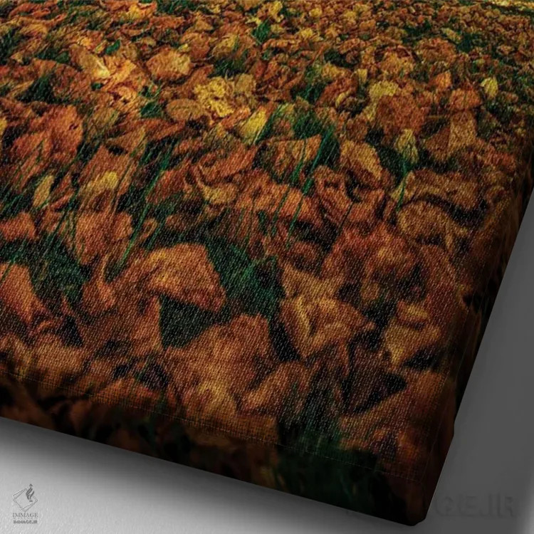 تابلو زمینهای کلیسا اثر بن مولدر - نمای نزدیک بافت بوم