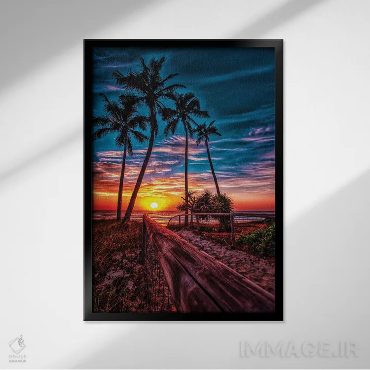 تابلو دسترسی به ساحل اثر بن مولدر - نمای قابدار مشکی