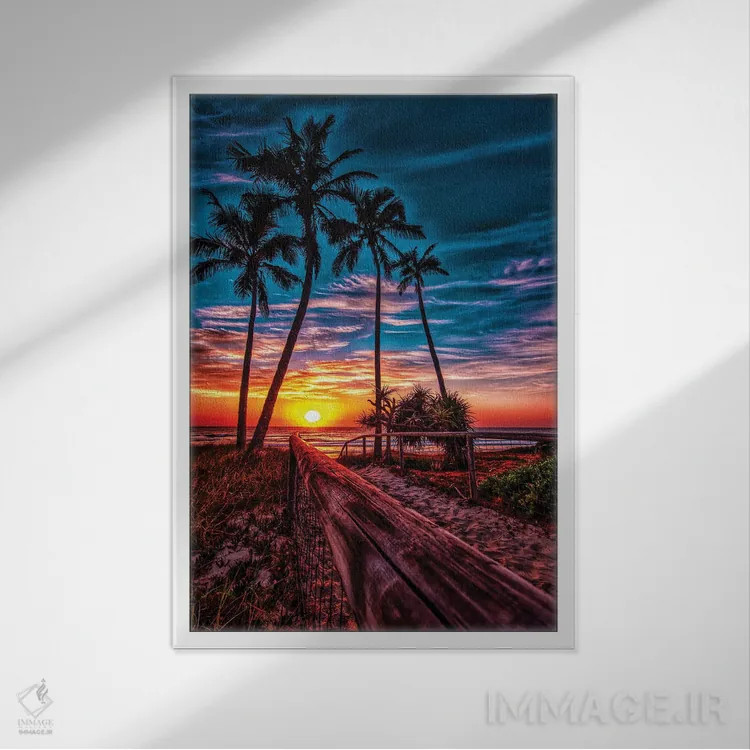 تابلو دسترسی به ساحل اثر بن مولدر - نمای قابدار سفید