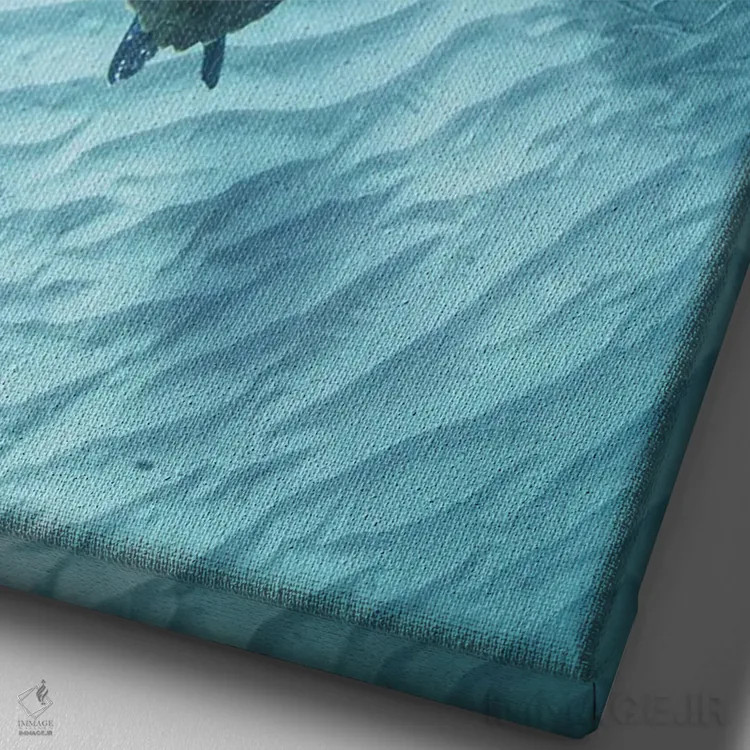 تابلو سفر لاکپشت اثر بن مولدر - نمای نزدیک بافت بوم