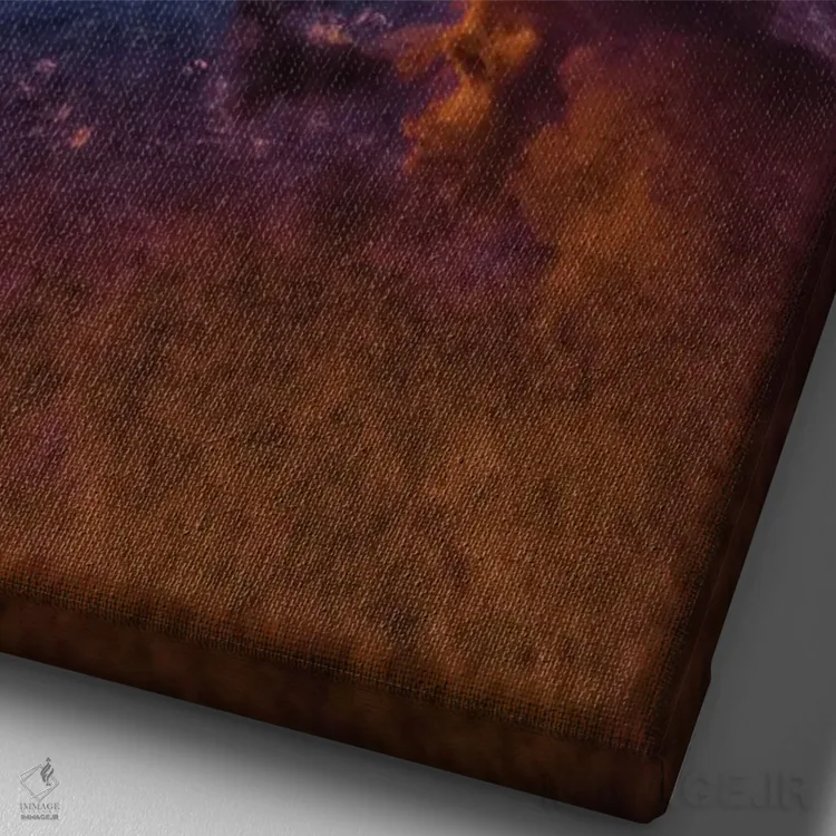 تابلو بازتاب اسکله اثر بن مولدر - نمای نزدیک بافت بوم