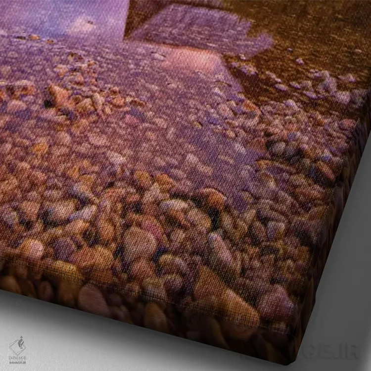 تابلو خانه قایقی اثر بن مولدر - نمای نزدیک بافت بوم