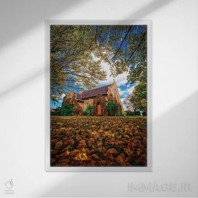 تابلو زمینهای کلیسا اثر بن مولدر - نمای قابدار سفید