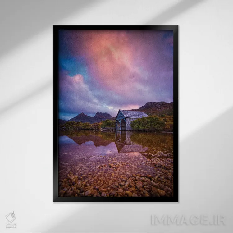 تابلو خانه قایقی اثر بن مولدر - نمای قابدار مشکی