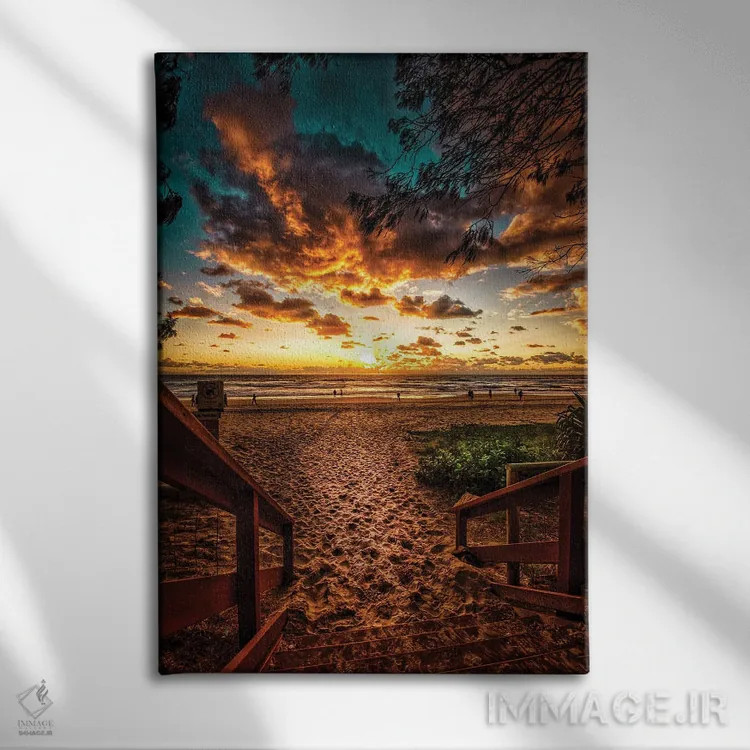 تابلو مسیر طلوع آفتاب اثر بن مولدر - نمای روبهرو روی دیوار
