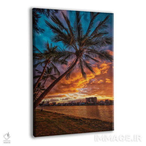 تابلو غروب رودخانه اثر بن مولدر - نمای پرسپکتیو محصول