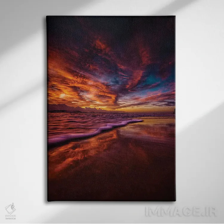 تابلو Sky & Sea,زمین، آسمان و دریا اثر بن مولدر - نمای روبهرو روی دیوار