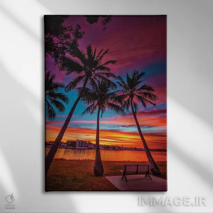 تابلو جایگاه غروب اثر بن مولدر - نمای روبهرو روی دیوار