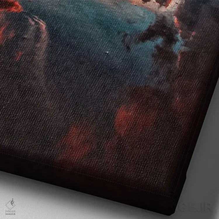 تابلو ابرهای اژدها اثر بن مولدر - نمای نزدیک بافت بوم