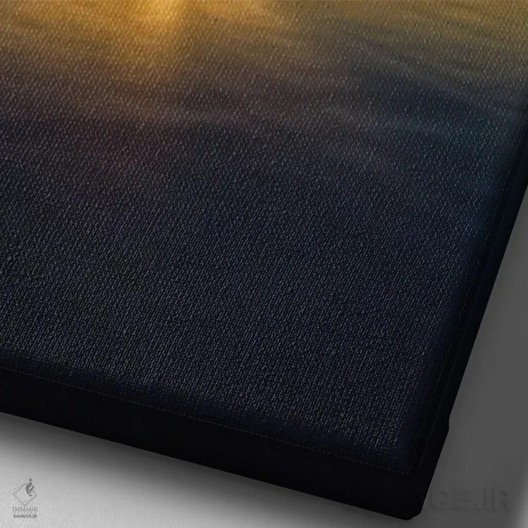 تابلو خانهٔ خورشید تابان اثر بن مولدر - نمای نزدیک بافت بوم