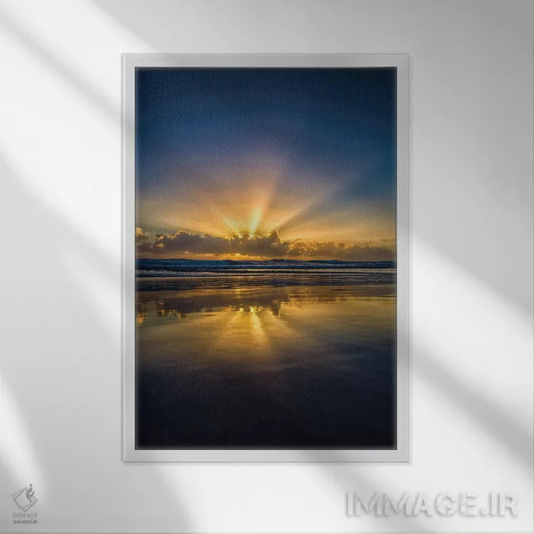 تابلو خانهٔ خورشید تابان اثر بن مولدر - نمای قابدار سفید