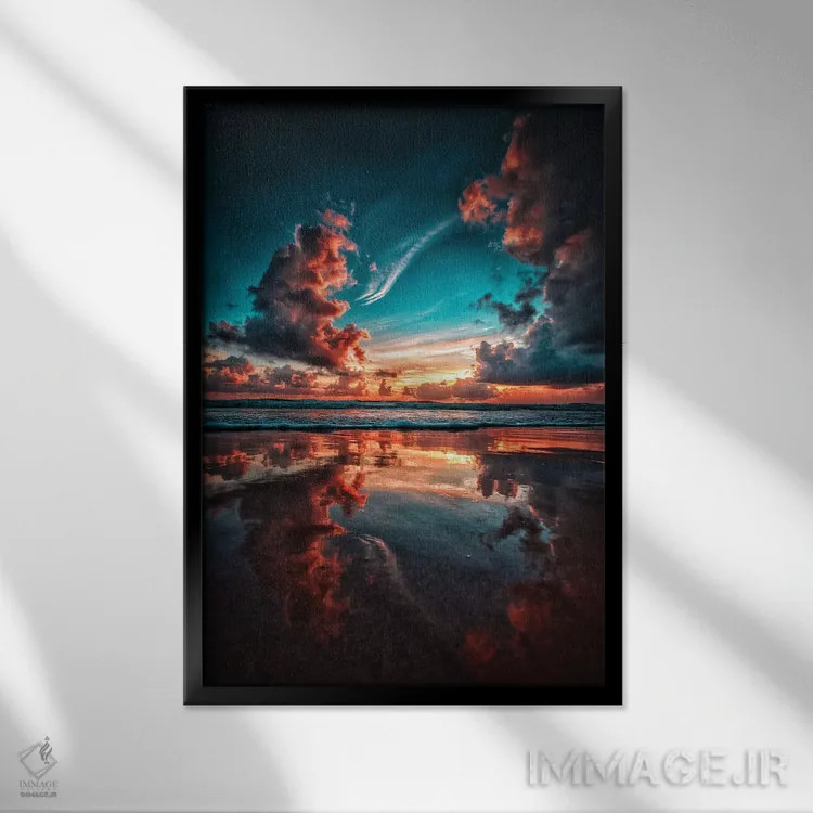 تابلو ابرهای اژدها اثر بن مولدر - نمای قابدار مشکی